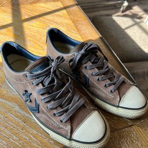 John varvatos converse leather sneakers brown men’s s size 8.5